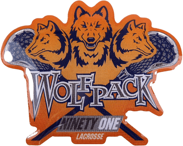 Custom Team 91 Wolfpack 2024 Photoscreen Lacrosse Trading Pin